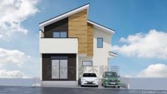 （1号棟）完成予想図。 最新の設備で気持ちの良い新生活を送りませんか。毎日のお料理やバスタイムが楽しみになりますね。お気に入りの家具とインテリアで素敵な部屋を作りましょう。