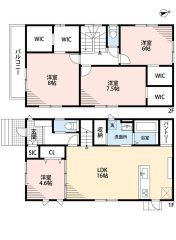 オール電化＾＾LDK広々16帖＾＾南面バルコニー・SIC・WIC4ヵ所＾＾リビング階段＾＾