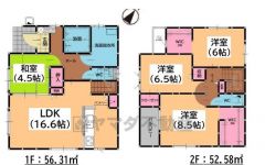 和室とLDKで約21帖の広々空間。全洋室6帖以上＆収納完備で、ゆとりある暮らしを実現できます。