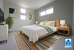 家具はイメージです。主寝室としてお使いいただけそうなこちらのお部屋は、日当たりが良く、爽やかな風を感じて起きる朝は、快適生活の始まりに。