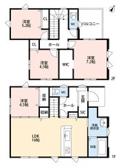 LDK広々約16帖。 パントリー・バルコニー・WIC・SIC有＾＾