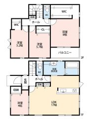 LDK広々約17帖＾＾パントリー・バルコニー・WIC2ヵ所有＾＾