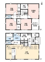 LDK広々17.7帖＾＾ オール電化。 SIC・WIC・インナーバルコニー・リビング収納有＾＾ ご家族のコミュニケーションが増えるリビング階段＾＾