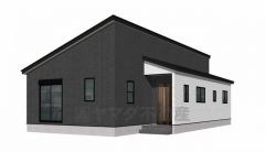 モノトーンの色合いでまとめられた、落ち着きのある家。外壁はツートンカラーでスタイリッシュな外観で来客の時が待ち遠しくなりますね。