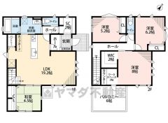 家族の会話が増えるリビング階段採用＾＾キッチンにはパントリー付きです。主寝室にはワークスペース付きで、テレワークの多い方にもおすすめ＾＾