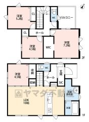 LDK広々約16帖。 パントリー・バルコニー・WIC・SIC有＾＾