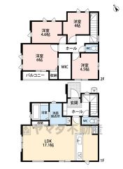 WIC・バルコニー・パントリー・リビング収納有。 南西向きで陽当たり良好＾＾