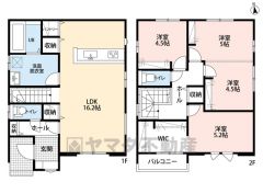 4LDK＾＾全居室収納スペース付き＾＾ウォークインクローゼット、パントリー完備＾＾