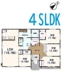 LDK広々約18帖＾＾生活導線の良い平屋建て＾＾