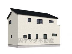 （1号棟）完成予想図。設備仕様も充実した新築戸建です。 快適でゆとりのある生活空間で新生活を始めましょう^^