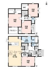 敷地面積約74坪＾＾ LDK広々18帖＾＾全居室6帖以上＾＾ 2面バルコニー・WIC2ヵ所・SIC・パントリー有＾＾