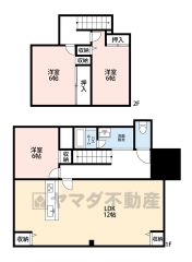 リビングは広々約21帖の大空間です。 全居室6帖。収納付き。 リビング南側は大きな窓があり採光溢れる空間です＾＾