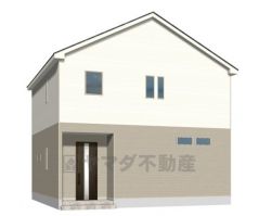 完成予想図 ホワイトとベージュを基調としたハイセンスな外観です＾＾ 10年間の瑕疵保証が付いた安心の新築戸建。最新の設備で気持ちの良い新生活を送りませんか。