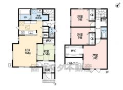 キッチン横にはパントリー。2階居室は全てWIC付きです＾＾主寝室にはスタディーカウンターがあり、書斎スペースとしても重宝しそうですね＾＾