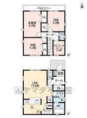 テレワークルーム完備。続きバルコニーで陽当たり風通し良好です＾＾