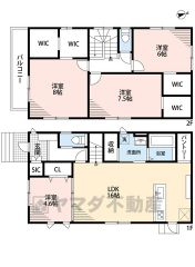 オール電化＾＾LDK広々16帖＾＾南面バルコニー・SIC・WIC4ヵ所＾＾リビング階段＾＾