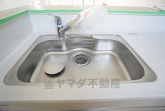 広々とした凸型シンクに洗剤ポケットを標準装備。大きなお鍋など洗いやすいです。洗剤や石鹸、スポンジもすっきりできる収納付き。