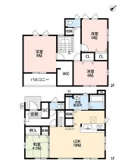 敷地面積71坪以上。LDK広々18帖。和室・パントリー・SIC・バルコニー・WIC・廊下収納あり。 ご家族のコミュニケーションが増えるリビング階段です＾＾