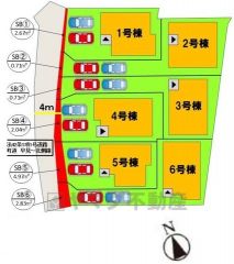 5号棟。カースペースは2台付き。