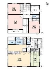 リビングと隣接する和室を一体利用すると約22帖の大空間です＾＾ ファミリークローク・ウォークインクローゼット・パントリー完備。