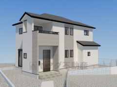 完成予想図。10年間の瑕疵保証が付いた安心の新築戸建。最新の設備で気持ちの良い新生活を送りませんか。