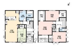 2階の居室は全て6帖以上＾＾収納も完備されており、ゆとりある暮らしが実現。インナーバルコニーは突然の雨でも安心です＾＾