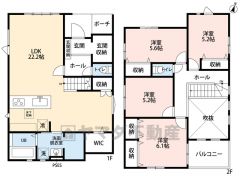 約22帖のLDKには家族の気配が感じられる開放的な吹き抜けを採用＾＾