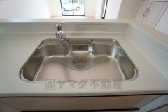 広々とした凸型シンクに洗剤ポケットを標準装備。大きなお鍋など洗いやすいです。