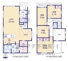 LDK広々約23帖。 ご家族のコミュニケーションが増えるリビング階段＾＾