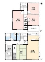 4LDKの2階建て。 一部相違がある場合は現況を優先ｔさせていただきます。