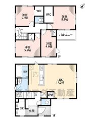 LDK広々17.2帖。 SIC・WIC2ヵ所・バルコニー有り＾＾