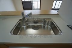 広々とした凸型シンクに洗剤ポケットを標準装備。大きなお鍋など洗いやすいです。洗剤や石鹸、スポンジもすっきりできる収納付き。