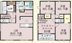 キッチン横に大容量のパントリー＾＾玄関にはシューズインクローク付き＾＾2階ファミリースペースは広々約5帖＾＾雨に濡れにくいインナーバルコニー＾＾