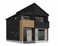 完成予想図 ブラック・ブラウンを基調としたハイセンスな外観です＾＾ 建物ごとに間取りや色味が異なりますので、ぜひ一度現地で見比べてください＾＾