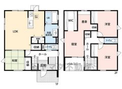 全居室に収納を完備＾＾お荷物の多い方もスッキリ整頓できます。お仕事や趣味の作業スペースに便利な3帖の書斎付＾＾