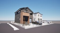 完成予想図。流行に左右されないベーシックなカラーリングは、永住にふさわしい佇まいです。