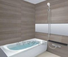 足を伸ばせる浴槽で毎日の疲れを癒してください。 お子様と入っても十分ゆったりサイズです。