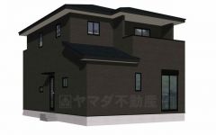 （2号棟）完成予想図。 流行に左右されないベーシックなカラーリングは、永住にふさわしい佇まいです＾＾