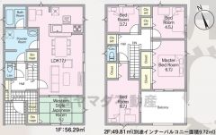 シューズインクローク付き＾＾雨の日も安心なインナーバルコニー＾＾