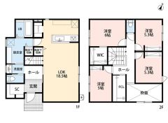 LDK広々18.5帖。オール電化＾＾FCL・SIC・パントリー・WIC有。