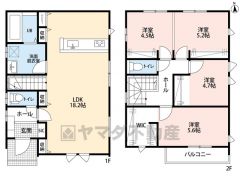 4LDK＾＾全居室収納スペース付き＾＾ウォークインクローゼット、パントリー完備＾＾