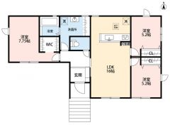 オール電化。生活導線の良い平屋建て＾＾LDK広々約16帖＾＾