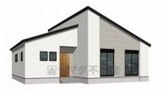 （2号棟）完成予想図。ホワイト・グレーを基調としたシンプルで飽きの来ない外観です。 建物ごとに間取りや色味が異なりますので、ぜひ一度現地で見比べてください。