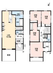 LDK広々約16.5帖。 リビング3面採光。 パントリー・WIC・バルコニー・廊下収納有＾＾