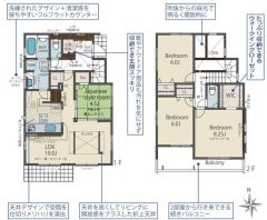 LDK広々19帖。和室・WIC・バルコニー・土間収納・吹抜有。南向きで日当たり良好＾＾