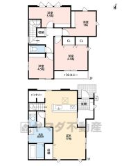 LDK広々17帖。 ご家族のコミュニケーションが増えるリビング階段＾＾3面採光＾＾