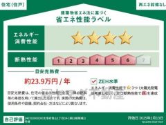 2号棟。 省エネ性能ラベル表示は国土交通省の定める建築物省エネ法に基づいたもので、省エネ性能が高いと「快適性向上」「光熱費削減」など多くのメリットが得られます。