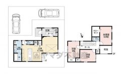 南側に庭を確保しているのでみんなでバーベキューやお子様とプールなど様々ご使用いただけますよ＾＾2階居室は6帖以上＾＾