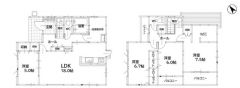 LDKは約18帖あり、隣接する約5帖の洋室と合わせると広々とした空間が広がります＾＾約7.5帖の主寝室には大容量のWIC付きです＾＾