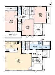 マルチエントランス採用＾＾リビングと繋がるアウトドア空間を演出＾＾2階居室は全室2面採光と6帖以上とクローゼット＾＾